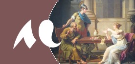 tableau " Le débat de Socrate et de l’Aspasie " réalisé par N-A. Monsiau