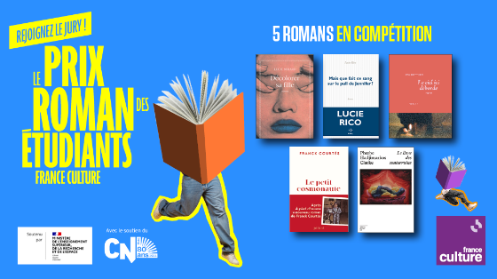 Le Prix Roman des étudiants France Culture - 5 romans en compétition (édition 2026-2027)